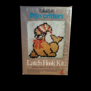 Vintage Caron Little Critters Sammy Seal Latch Hook Kit